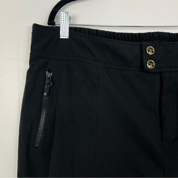 Gerry Snow Pants Fleece Lined Black Elastic Waist Ski Snowboard Women's XXL - Picture 2 of 5